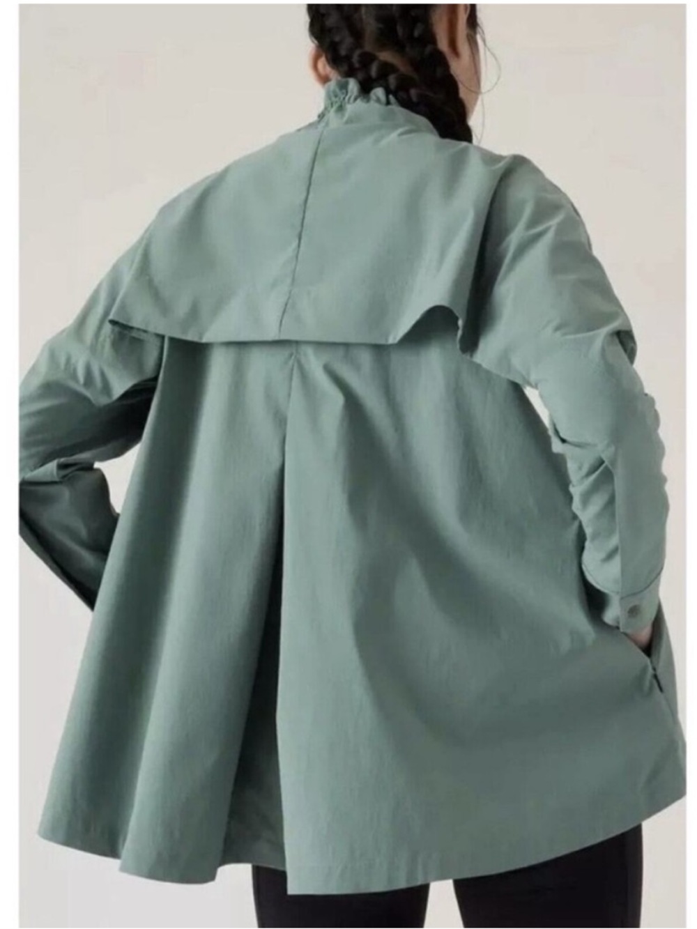 Athleta Advantage Poplin Jacket Pullover Teal Wat… - image 2